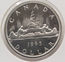Kanada 1 Dollar 1965 - Indianer - Kanu*
