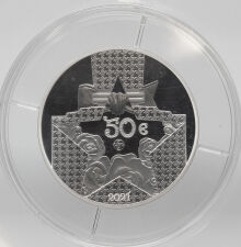 Frankreich 50 Euro 2021 - Franz. Exzellenz - Dior - 5 oz Silber