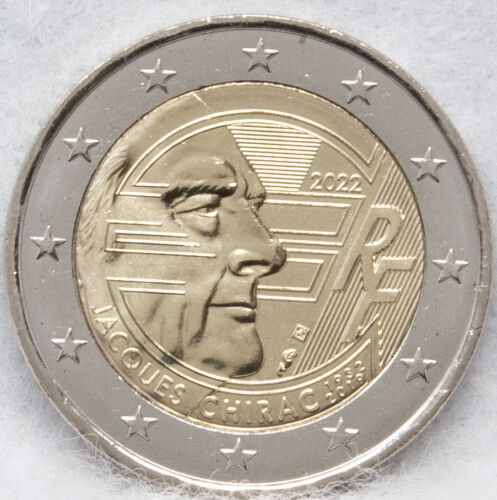 Frankreich 2 Euro 2022 - 20 Jahre Euro Bargeld -Jaques Chirac- unc.