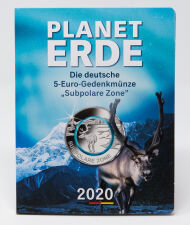 Deutschland 5 Euro Satz 2020 - Subpolare Zone - im Folder*