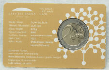 Lettland 2 Euro 2022 - 100 Jahre Nationalbank Lettland  Coincard