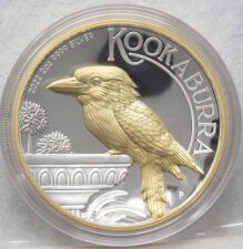 Australien 2 Dollar 2022 - Kookaburra - 2 oz High Relief vergoldet*