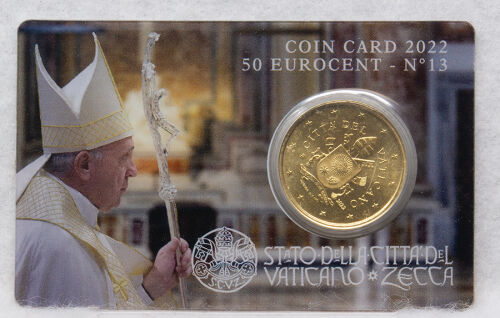 Vatikan 50 Cent 2022 Coincard - #13*