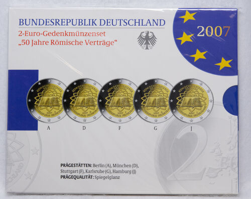 Deutschland 2 Euro 2007 - Römische Verträge - Spiegelglanz*