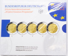 Deutschland 2 Euro 2022 - Erasmus Programm - Spiegelglanz