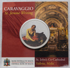 Malta 3 Euro 2022 - Caravaggio - coloriert in Coincard