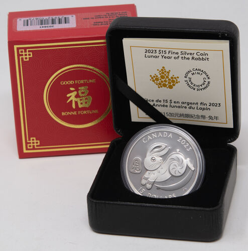 Kanada 15 Dollar 2023 - Lunar - Jahr des Hasen -rund*