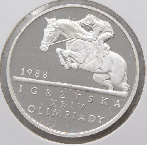 Polen 500 Zloty 1987 - Olympische Spiele Springreiten*