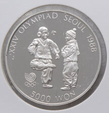 Südkorea 5.000 Won 1987 - Olympische Spiele - Fächertanz*
