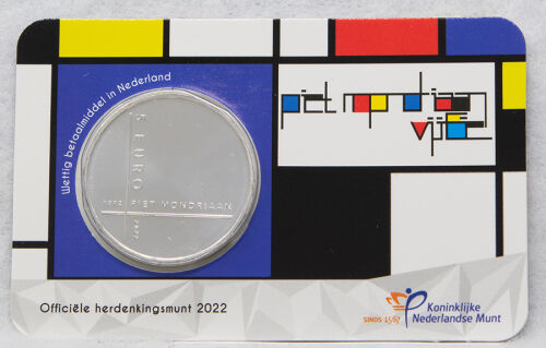 Niederlande 5 Euro 2022 - Piet Mondriaan unc.