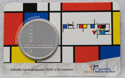 Niederlande 5 Euro 2022 - Piet Mondriaan BU