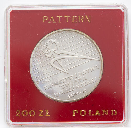 Polen 200 Zloty 1982 - Probe - Fussball WM Spanien*