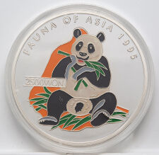 Korea 2.500 Won 1995 - Fauna of Asia - Panda* 5 oz Silber