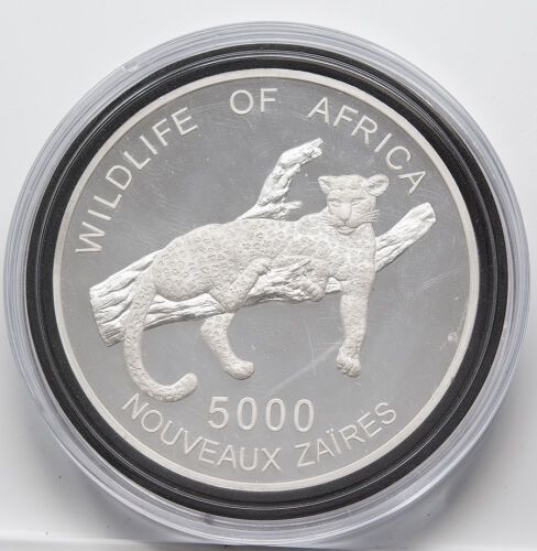 Zaire 5.000 Noveaux Zaires 1996 - Wildlife*  - 500 gramm Silber
