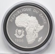 Zaire 5.000 Noveaux Zaires 1996 - Wildlife*  - 500 gramm Silber