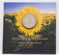 Lettland 2 Euro 2023 - Ukrainische Sonnenblume  Coincard