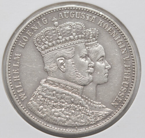 Preussen Krönungs Thaler 1861 - Wilhelm I.und Augusta*