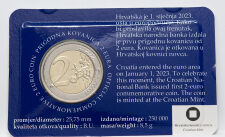 Kroatien 2 Euro 2023 - Mitglied der Eurozone - BU