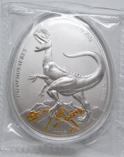 Samoa 2 Dolar 2023 - Dinosaurier - Dilophosaurus - Silber PP