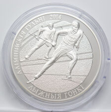 Weißrussland 100 Rubel 2012 - Olympic Games - Cross Country Skiing* - 5 oz Silber