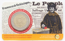 Belgien 2 Euro 2023 - Frauenwahlrecht - in franz. Coincard
