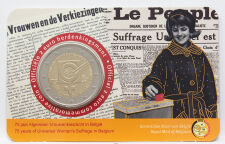 Belgien 2 Euro 2023 - Frauenwahlrecht - in niederl. Coincard
