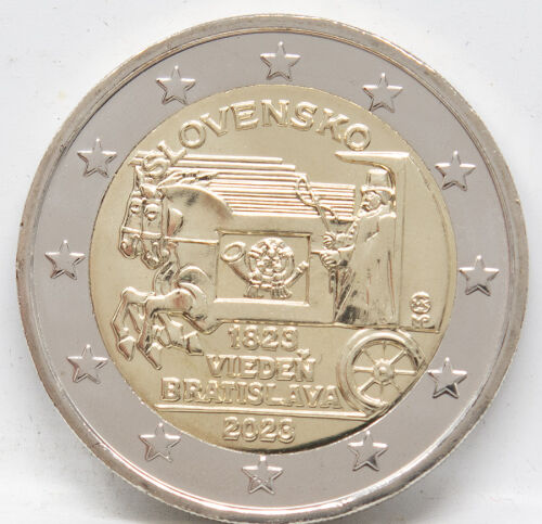 Slowakei 2 Euro 2023 - Postkutsche - unc.