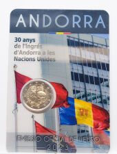Andorra 2 Euro 2023 - 30 Jahre UNO Beitritt  - BU*