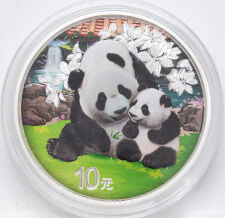 China 10 yuan 2024 - Panda - coloriert.