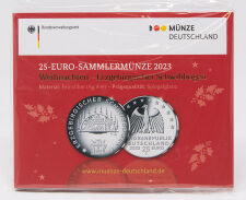 Deutschland 25 Euro 2023 - Weihnachten - Schwibbogen - Spiegelglanz