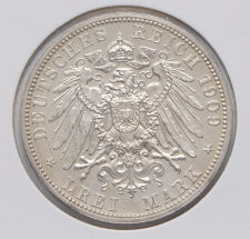 Deutsches Reich 3 Mark 1909 - Friedrich II. - Herzog von Anhalt*