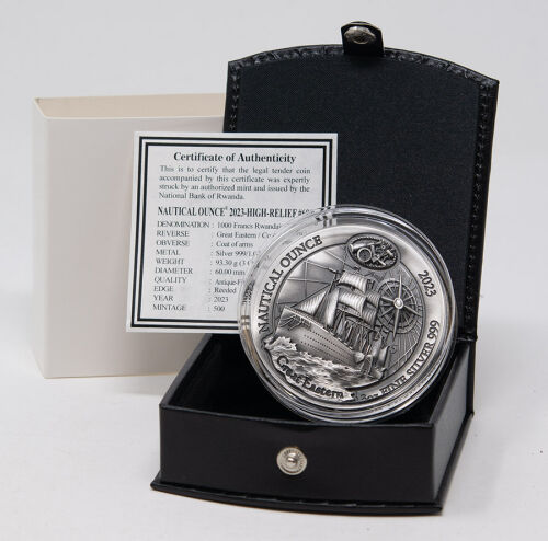 Ruanda 2023 1000 RW Francs - Nautische Unze - Great Eastern - 3 oz. - antique finish