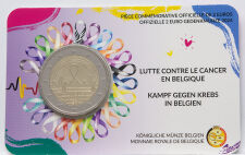 Belgien 2 Euro 2024 - Kampf gegen Krebs - in franz. Coincard