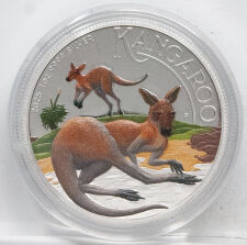 Australien 1 Dollar 2025 - Känguru - High Relief - coloriert