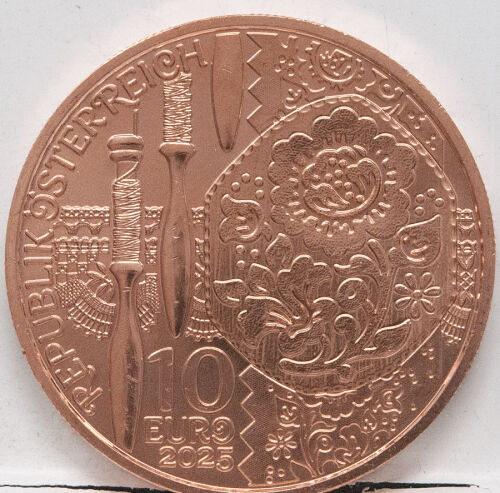 Österreich 10 Euro 2025 - Aufdirndln #1 - Leinen - Kupfer