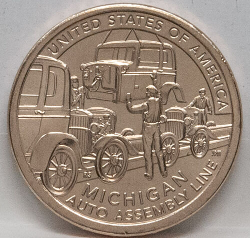 USA 1 Dollar 2025 - Innovationen #27 - Auto Assembly Line - Michigan - P