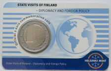 Finnland 2 Euro 2025 - Staatsbesuche  - Coincard englisch