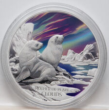 Tuvalu 1 Dollar 2025 - Mother of Pearl - Clouds