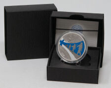 Estland 15 Euro 2025 „Finnish Boys / Soomepoisid“ – Silber 28,28 g, Ø 38,61 mm, Motiv estnischer Freiwilliger und finnischer & estnischer Flagge