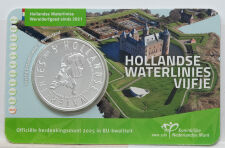 Niederlande 5 Euro 2025 „Holländische Wasserlinie“ BU Coincard – Münze in Karte, Motiv Wasserlinie, Ø 29 mm