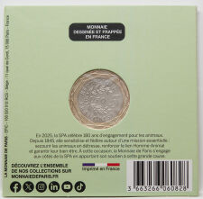 Frankreich 5 Euro 2025 - 180 Jahre SPA - Hund