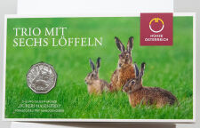 Detaillierte Rückseite der 5-Euro-Silbermünze...