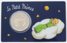 Der Kleine Prinz, umgeben von Sternen und der...