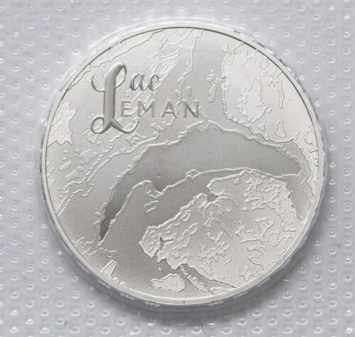 Vorderseite der 20 Franken Silbermünze 2026 - Genfer See