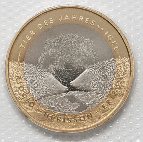 Vorderseite der 10 Franken Bimetallmünze 2026 - Igel