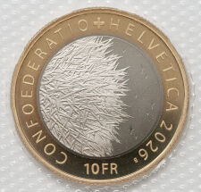 Rückseite der 10 Franken Igel-Münze mit Mond und Sternen