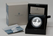 Vorderseite der 5 Pfund Britannia 2 oz Silbermünze...