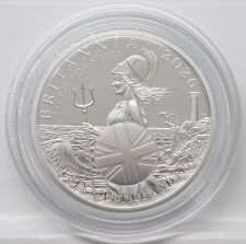 Rückseite der 5 Pfund Britannia 2 oz Silbermünze 2026 mit Portrait König Charles III.