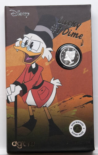 Detailgetreue Nachbildung von Dagobert Ducks Glückszehner mit historischem Finish.