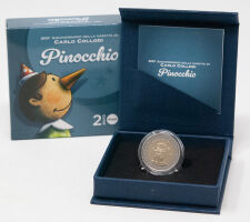 2 Euro Pinocchio Proof im Etui.